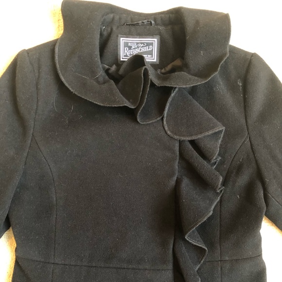 Girl’s Rothschild Faux Wool Coat w/ Ruffle - Picture 3 of 3